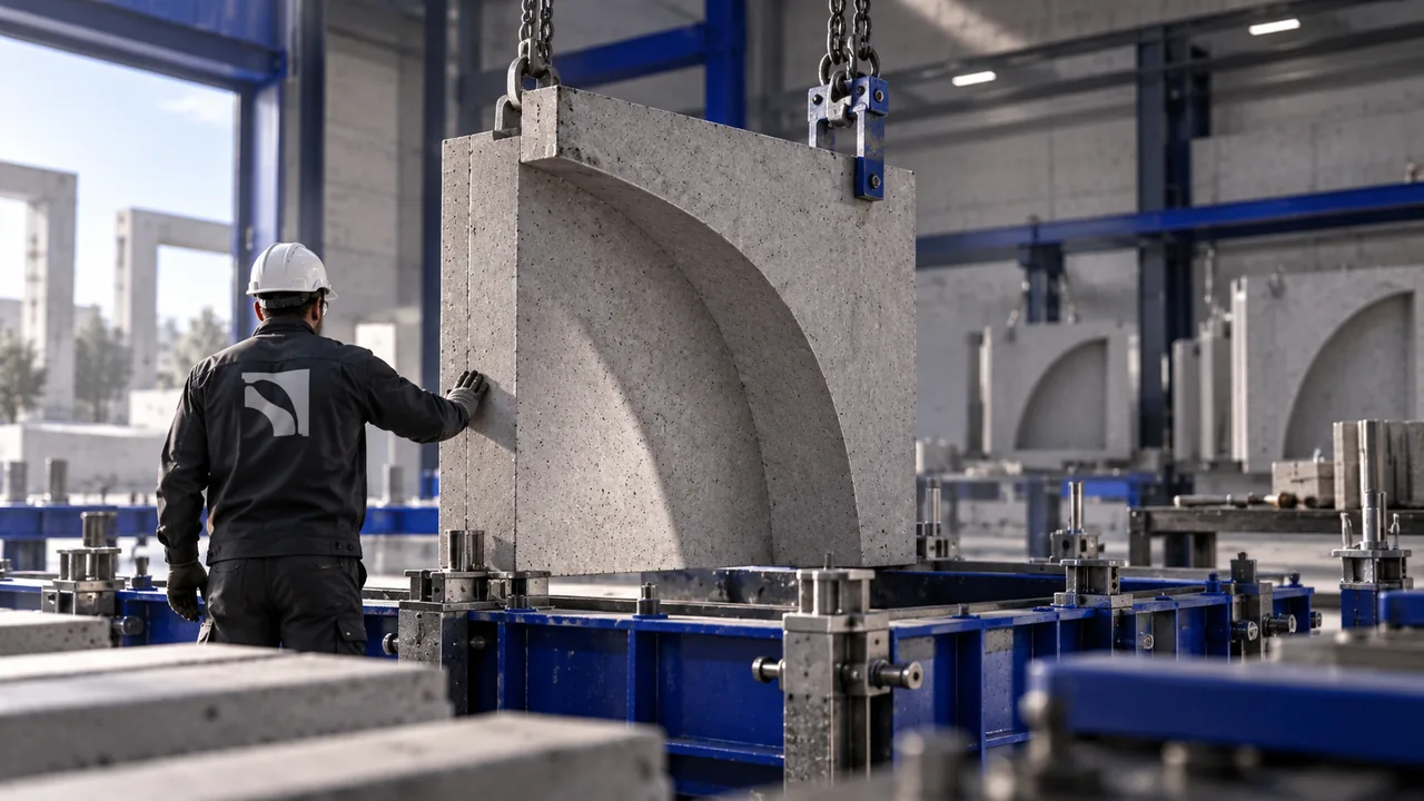 Fabrication d’un élément préfabriqué en béton